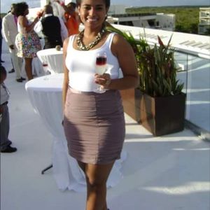 Ruffle skirt, in mauve pink from H&M